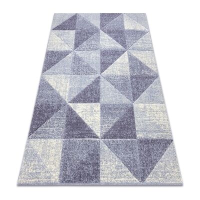 Dywany Łuszczów Teppich FEEL Dreiecke beige/violett - Teppich Dywany Łuszczów Teppich FEEL Dreiecke beige/violett - Teppich