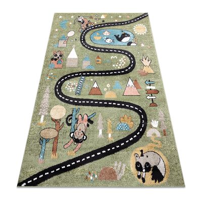 Dywany Łuszczów Fun Route Teppich für Kinder - Grün - 140x190 cm Dywany Łuszczów Fun Route Teppich für Kinder - Grün - 140x190 cm