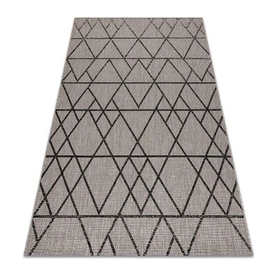 Floorlux Silber / Schwarz Dreiecke Teppich - Teppich Floorlux Silber / Schwarz Dreiecke Teppich - Teppich