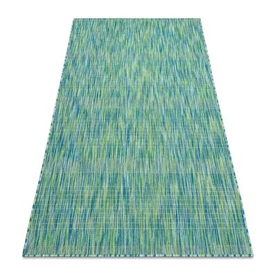 FISY Blaue Streifen Flachgewebter Teppich FISY Blaue Streifen Flachgewebter Teppich