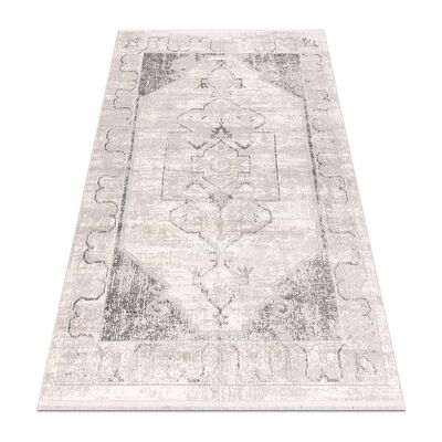 RugsX Distin 0107B Grau / Hellgrau / Weiß Moderner Teppich - Ornament, Rahmen, Vintage, Fransen RugsX Distin 0107B Grau / Hellgrau / Weiß Moderner Teppich - Ornament, Rahmen, Vintage, Fransen