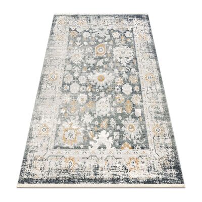 RugsX Distin 0835A Hellgrauer moderner Teppich - Vintage, Rahmen, Fransen RugsX Distin 0835A Hellgrauer moderner Teppich - Vintage, Rahmen, Fransen