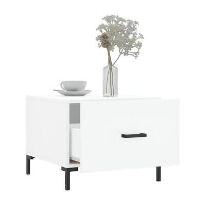 vidaXL Weiße Holzwerkstoff-Couchtisch - Beistelltisch vidaXL Weiße Holzwerkstoff-Couchtisch - Beistelltisch