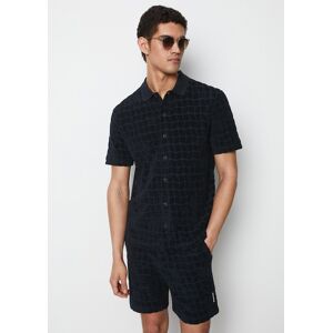 Marc O'Polo Jacquard-Poloshirt regular blau xl