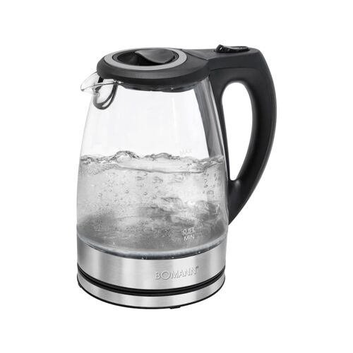 Bomann Wasserkocher Glas-Wasserkocher WKS 6032 G Bomann Silber