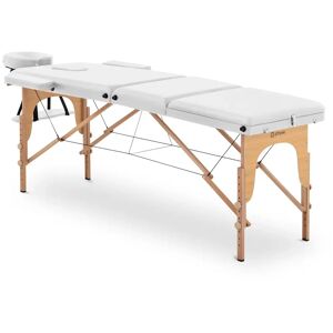 physa Massageliege klappbar - extrabreit (70 cm) - neigbare Fußstütze - Buchenholz - weiß PHYSA DINAN WHITE