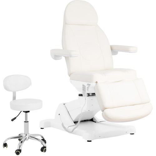 physa Elektrische Kosmetikliege mit Rollhocker - 3 Motoren - 300 W - 190 x 85 x 60 - 90 cm - 150 kg - weiß PHYSA PORTICI