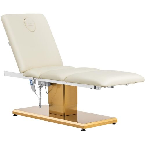 physa Elektrische Kosmetikliege - 3 Motoren - 300 W - 190 x 65 x 60 - 76 cm - 200 kg - creme/golden PHYSA VITERBO CREAM