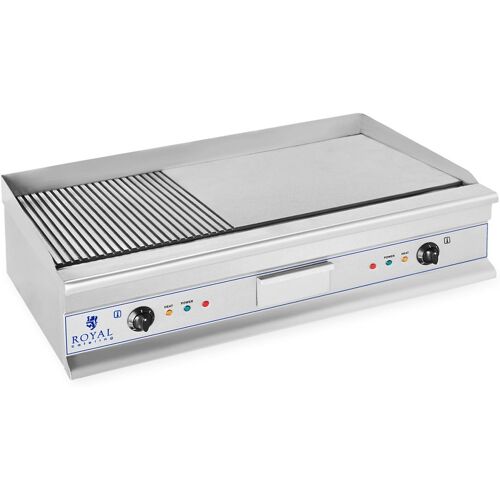 Royal Catering Doppel Elektro Grillplatte - 100 cm - glatt - 2 x 3.200 W RCG 100G