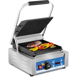 Royal Catering Kontaktgrill - geriffelt- Timer - 1800 W RCKG-2200-GY