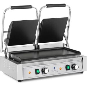 Doppel-Kontaktgrill - glatt - Royal Catering - 3600 W RCPKG-3600-S