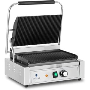 Royal Catering Kontaktgrill - 2.200 W - geriffelt RCPKG-2200-R