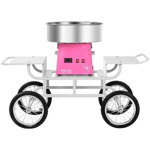 Royal Catering Zuckerwattemaschine Set mit Unterwagen - 52 cm - pink/weiß