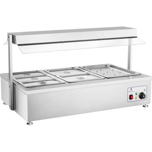 Royal Catering Bain Marie - 6 GN - mit Fleischaufsatz RCBM-6D