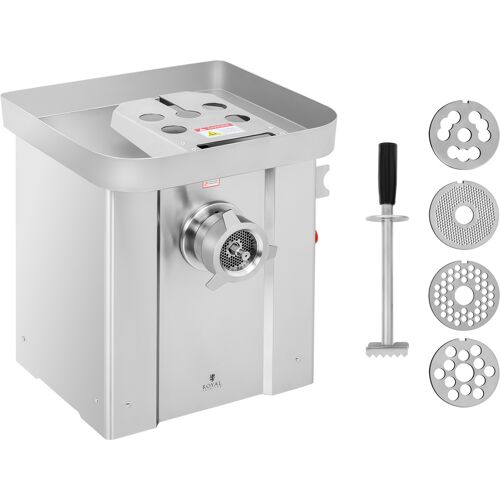 Royal Catering Fleischwolf - Edelstahl - 800 kg/h - mit Rücklauf RCFW-800PRO+