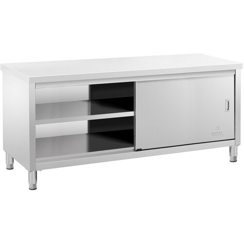 Edelstahl-Arbeitsschrank - ECO - 200 x 70 cm - 500 kg - Royal Catering RCSSCB-200X70-E