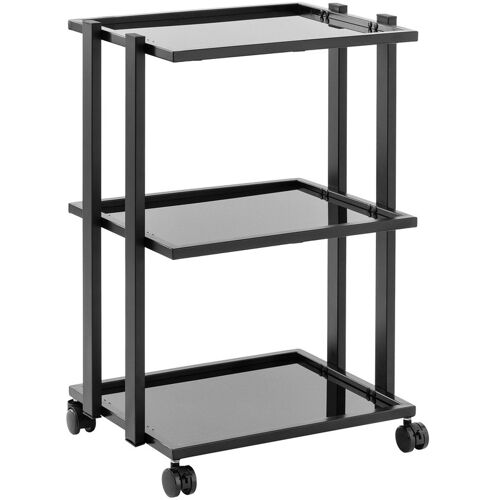 physa Kosmetikwagen - 3 Glasablagen - max. 60 kg - schwarz PHYSA CT-15