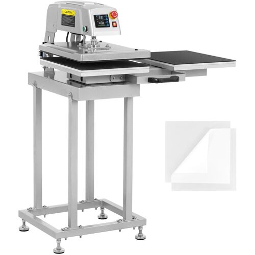 MSW Pneumatische Transferpresse - doppelt - 40 x 50 cm - mit Unterbau MSW-CA-0001D