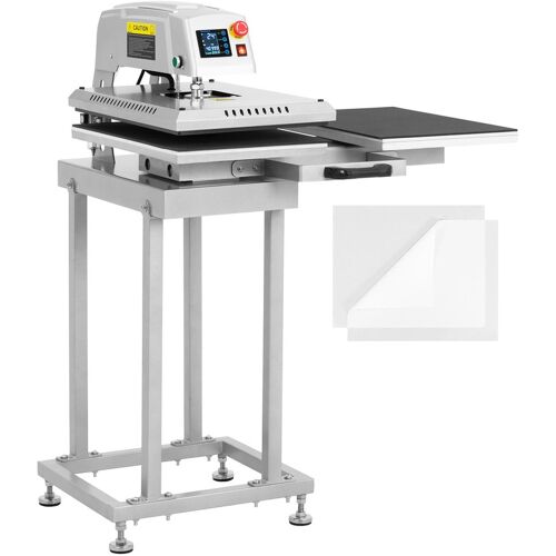 MSW Pneumatische Transferpresse - doppelt - 40 x 60 cm - mit Unterbau MSW-CA-0002D