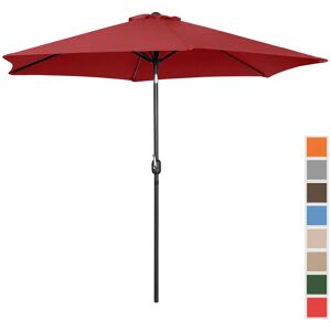 Uniprodo Sonnenschirm groß - bordeaux - sechseckig - Ø 300 cm - neigbar UNI_UMBRELLA_TR300BO_N