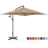 Uniprodo Ampelschirm - Taupe - viereckig - 250 x 250 cm - neigbar UNI_UMBRELLA_SQ250TA_N