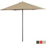 Uniprodo Sonnenschirm groß - taupe - sechseckig - Ø 270 cm UNI_UMBRELLA_MR270TA_N