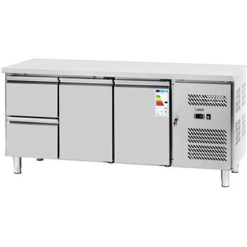 Kühltisch - 417 L - 2 x GN 1/2 + 2 Fächer - 179 x 70 cm - Royal Catering RCS-417D