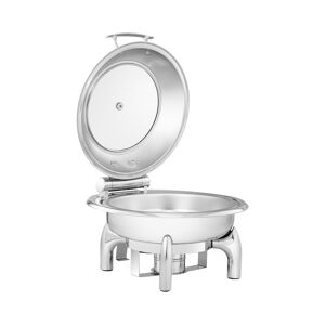 Chafing Dish - rund mit Sichtfenster - Royal Catering - 5,5 L - 1 Brennstoffzelle RCCD-RT9_6L