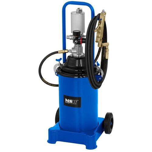 MSW Fettpresse pneumatisch - 12 Liter - fahrbar - 300-400 bar Pumpendruck PRO-G 12M