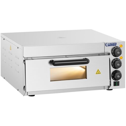 Elektro-Pizzaofen - 1 x 40 cm - 1 Kammer - 2000 W - 230 V - manuell - Schamottstein - Royal Catering RCPO-2000-1PE