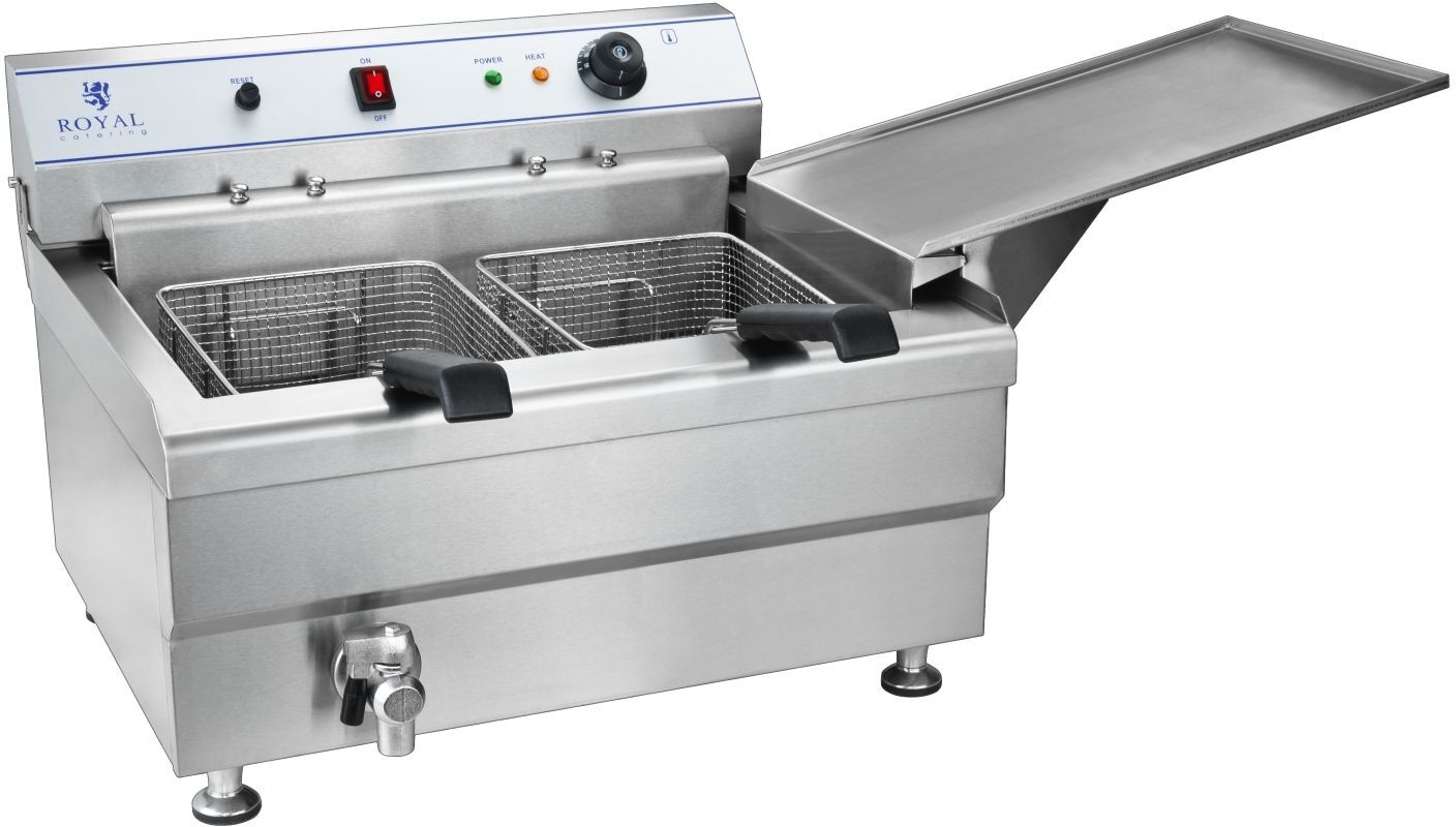 Royal Catering Fettbackgerät - 36 Liter - 400 V - 2 Körbe 10010126 Royal Catering Fettbackgerät - 36 Liter - 400 V - 2 Körbe 10010126