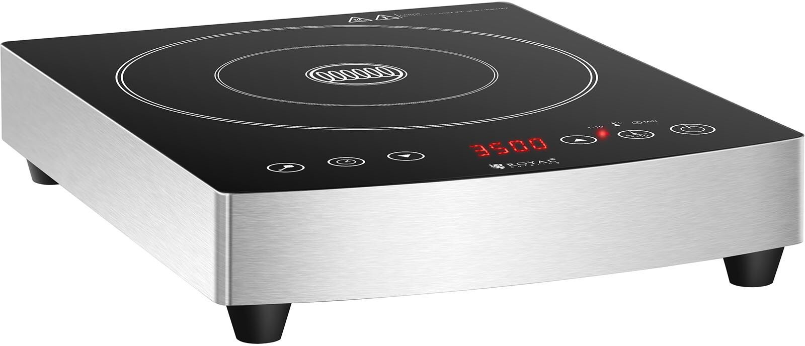 Royal Catering Induktionsplatte - 24 cm - 60 bis 240 °C - Timer - LED 10011746