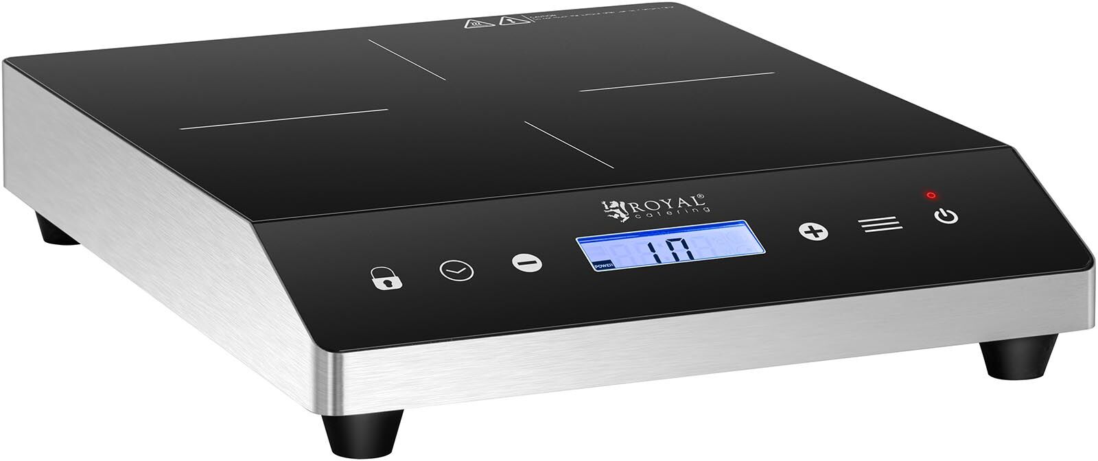 Royal Catering Induktionsplatte - 24 cm - 60 bis 240 °C - Timer - LCD 10011747