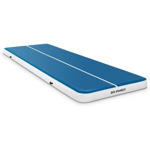 Gymrex Aufblasbare Turnmatte - Airtrack - 600 x 200 x 20 cm - 400 kg - blau/weiß GR-ATM9