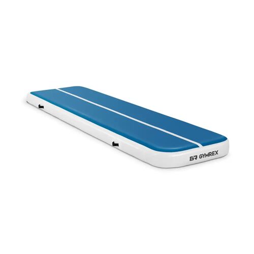 Gymrex Aufblasbare Turnmatte – Airtrack – 400 x 100 x 20 cm – 200 kg – blau/weiß GR-ATM5