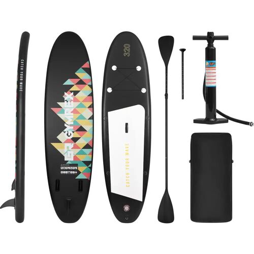 Gymrex Stand Up Paddleboard – 110 kg – aufblasbar – schwarz GR-SPB320