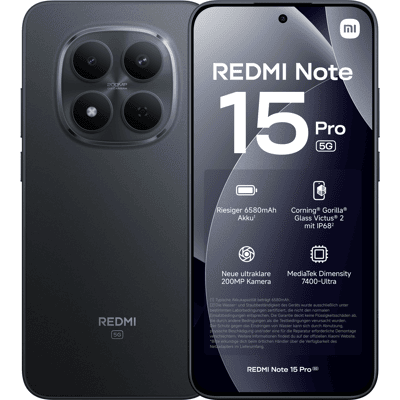 Xiaomi Redmi Note 15 Pro 256 GB black mit Allnet Flat XS Xiaomi Redmi Note 15 Pro 256 GB black mit Allnet Flat XS