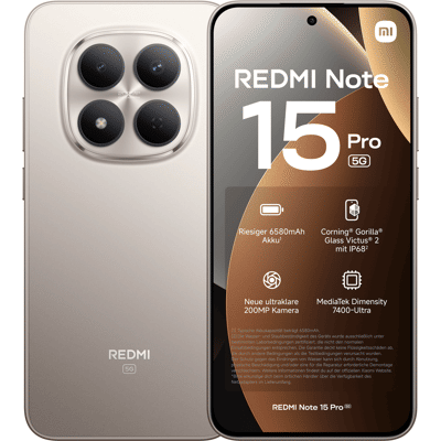 Xiaomi Redmi Note 15 Pro 256 GB titanium mit Allnet Flat XS Xiaomi Redmi Note 15 Pro 256 GB titanium mit Allnet Flat XS