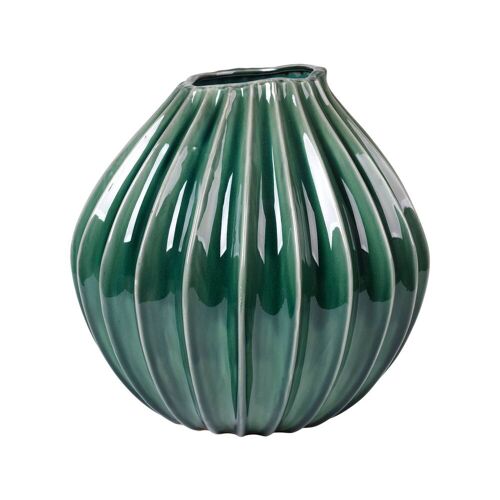 Broste Wide Vase  grün