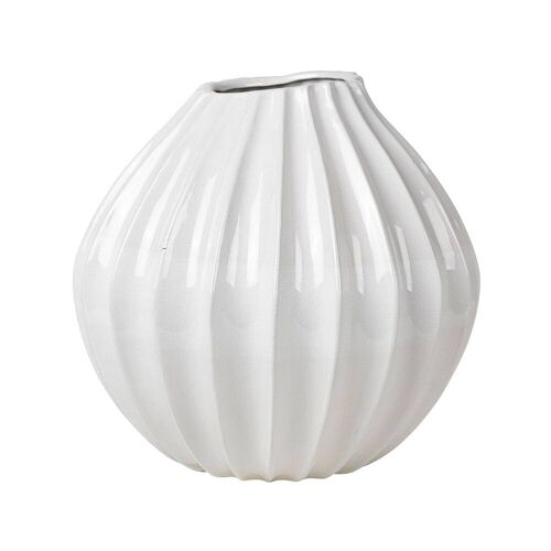 Broste Wide Vase  weiß