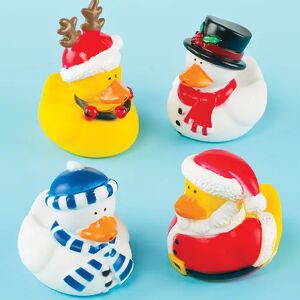 Ross Weihnachtsenten - 4 kleine weihnachtliche Badeenten aus Kunststoff. 4 verschiedene weihnachtliche Motive. Je 6 cm groß.