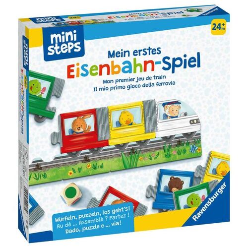 Ravensburger - ministeps - Mein erstes Eisenbahn-Spiel -22.2 x 22.2 x 4.8 cm