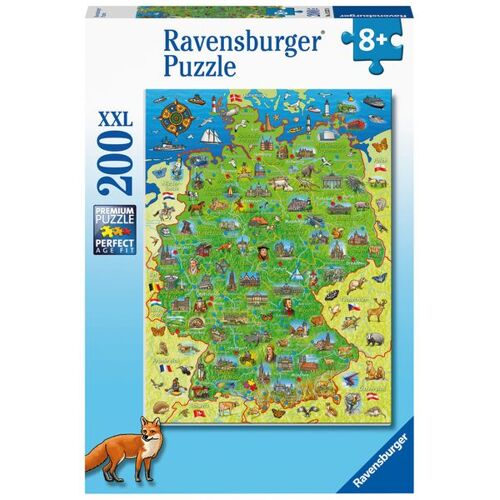 Puzzle Ravensburger Bunte Deutschlandkarte XXL 200 Teile
