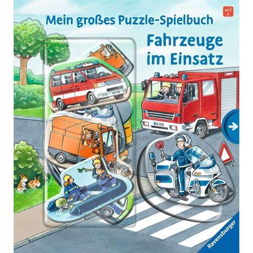 Mein großes Puzzle-Spielbuch: Fahrzeuge im Einsatz