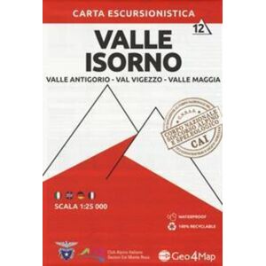 Geo4Map s.r.l. Valle Isorno 1:25000 -19.1 x 13.6 x 1.0 cm