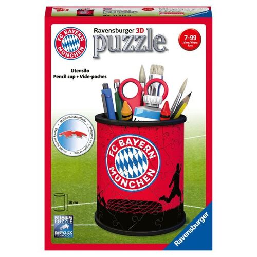 Ravensburger Utensilo: FC Bayern München, Stifte-Becher, 3D-Puzzle -17.7 x 12.9 x 4.0 cm
