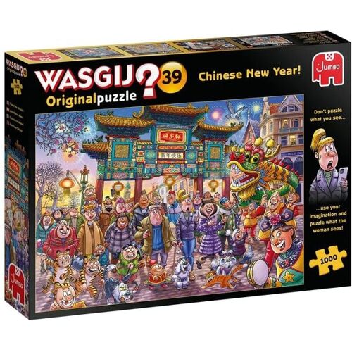 Jumbo 25011 - Wasgij Original 39, Chinese New Year!, Comic-Puzzle, 1000 Teile