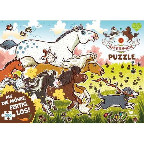 Magellan GmbH & Co.KG Die Haferhorde Puzzle - Auf die Möhre, fertig, los! (Kinderpuzzle) -35.5 x 25.4 x 5.4 cm
