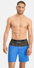 Puma Swim 2-Colour Logo Herren Mittellange Badeshorts   Mit Aucun   Grau/Blau   Größe: S