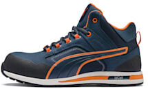 Puma Sicherheitsschuhe Crosstwist Mid S3 HRO SRC Für Herren   Mit Aucun   Orange/Blau   Größe: 40